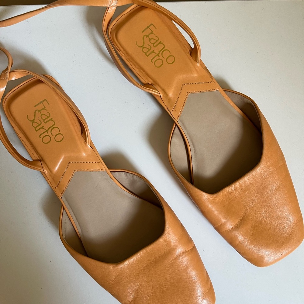 Franco Sarto Tan Leather Sandals